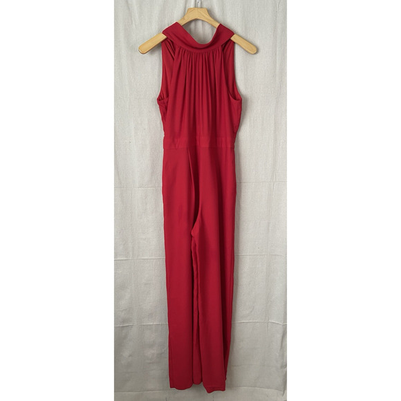Jason Wu Women Sleeveless Jumpsuit Size 6 Red Quiet Luxury Classic Sophisticated - Picture 1 of 10